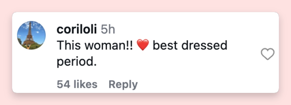 Fan comment about Zendaya, posted on March 15, 2026. | Source: Instagram/justjared