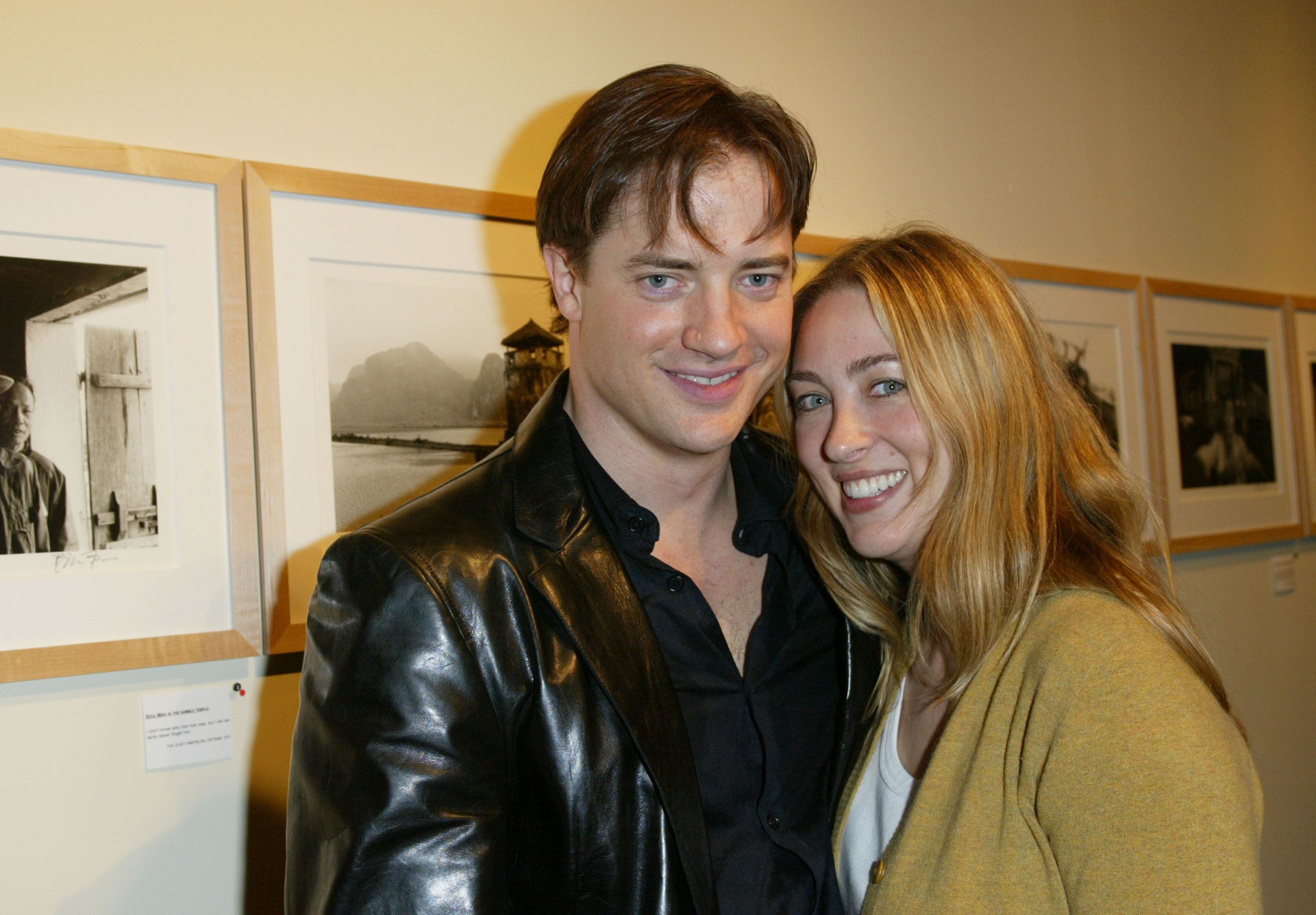 Brendan Fraser and Afton Smith during the opening night exhibition of Photographs By Brendan Fraser on October 9, 2003, in Los Angeles, California. | Source: Getty Images
