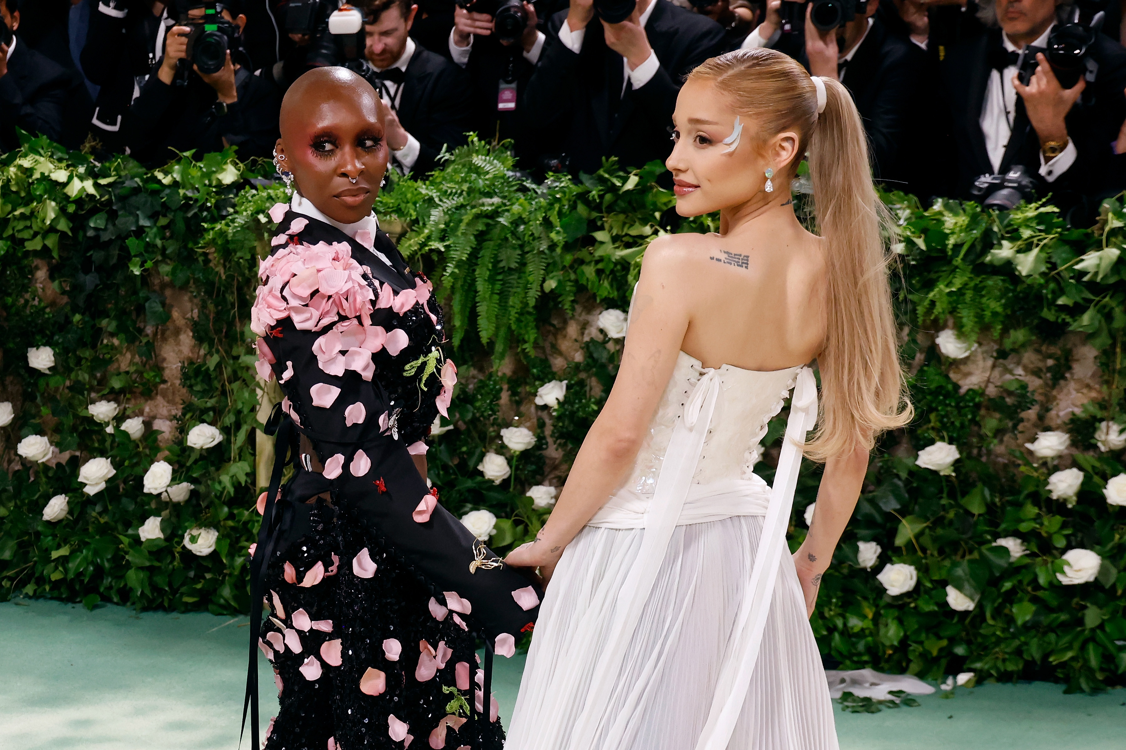 Cynthia Erivo and Ariana Grande attend the 2024 Costume Institute Benefit for "Sleeping Beauties: Reawakening Fashion" at The Metropolitan Museum of Art in New York City, on May 6, 2024 | Source: Getty Images