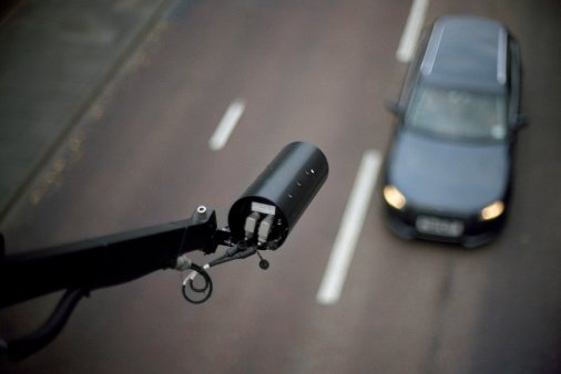 A CCTV pointing at car.| Photo: Getty Images.
