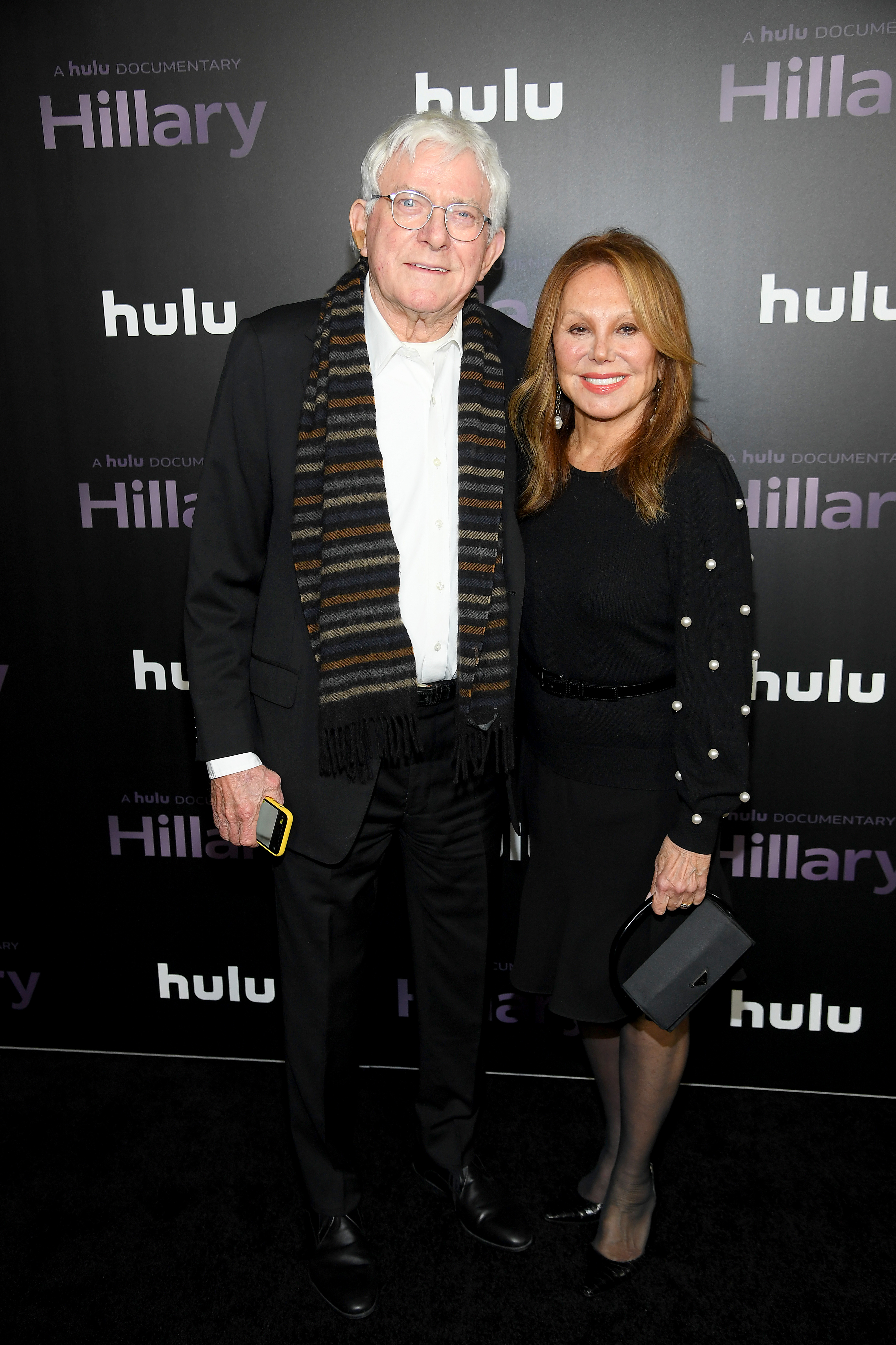 Phil Donahue and Marlo Thomas at the premiere of "Hillary" on March 4, 2020, in New York. | Source: Getty Images