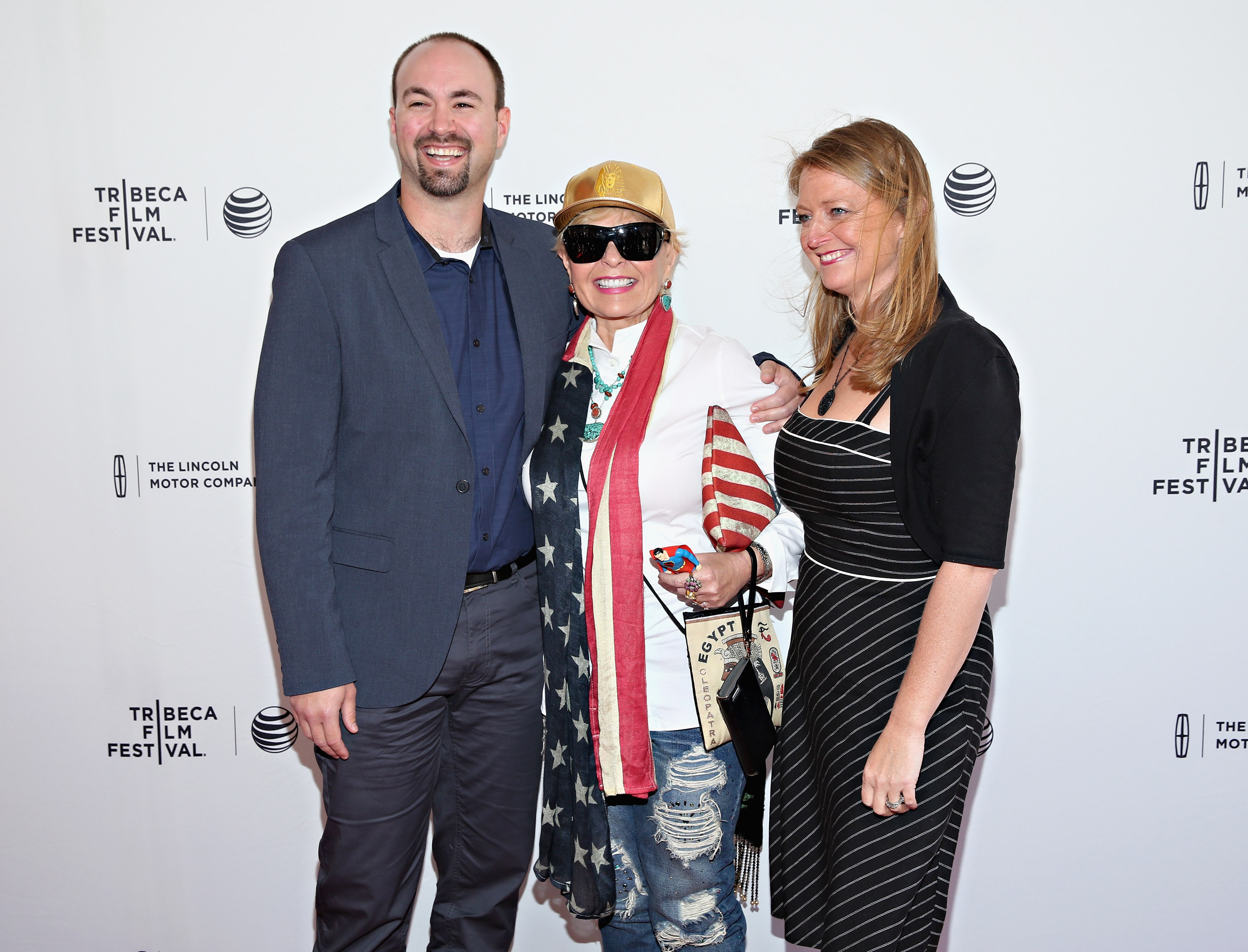 Roseanne Barr, Jake Pentland, and Brandi Brown attend the World Premiere Documentary: "Roseanne For President!" during the 2015 Tribeca Film Festival at SVA Theatre 1 on April 18, 2015, in New York City. | Source: Getty Images