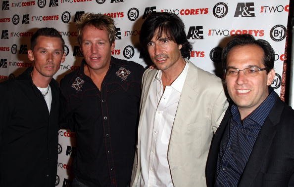 Actors (L-R) Chance Michael Corbitt, Brooke McCarter, Billy Wirth and Jamison Newlander attend the A&E Premiere Of 'The Two Coreys' held at Sugar nightclub on July 27, 2007, in Hollywood California. | Source: Getty Images.