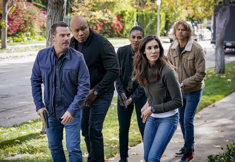 Chris O'Donnell, LL Cool J, and other members of the "NCIS: LA" cast. December 2019 | Photo: Getty Images