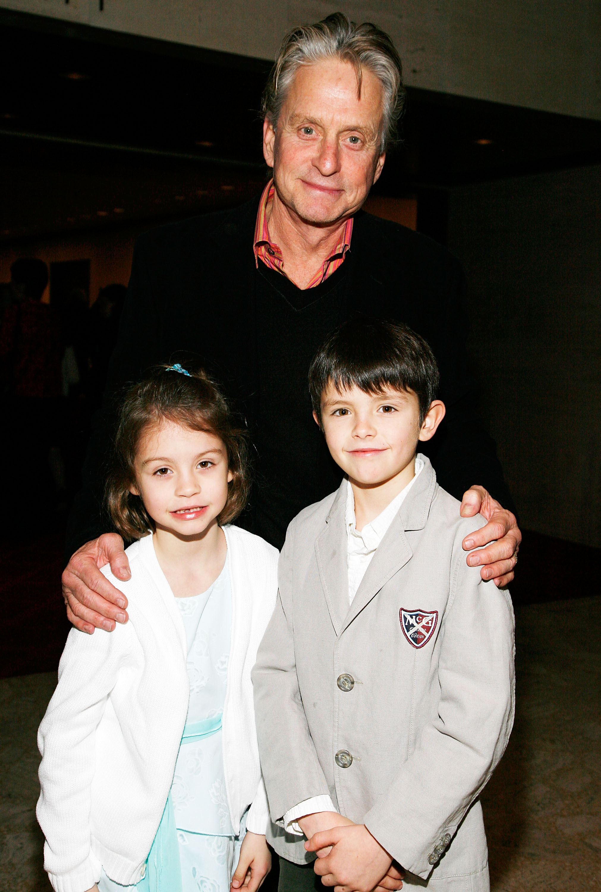 Michael Douglas with his children, Carys Zeta and Dylan Michael Douglas, at the New York City Ballet & the School of American Ballet's The Nutcracker family benefit on December 5, 2009. | Source: Getty Images