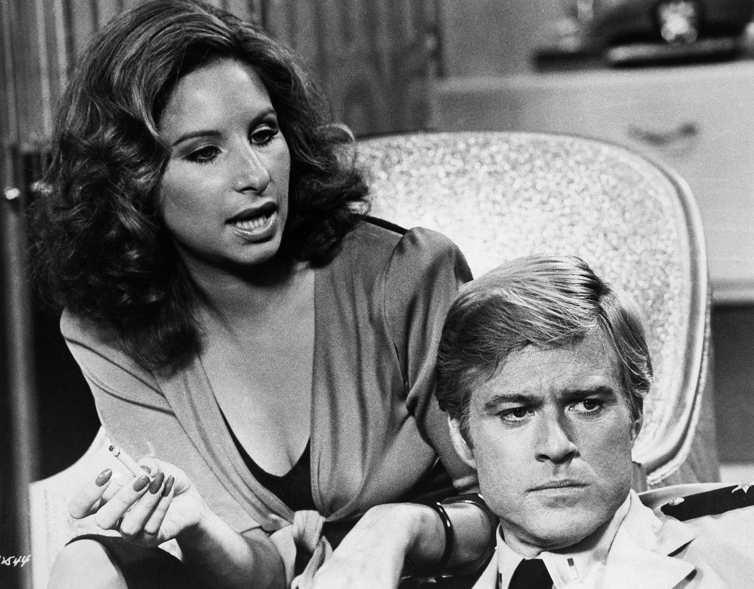 Barbra Streisand and Robert Redford in a scene from "The Way We Were" in 1973. | Source: Getty Images