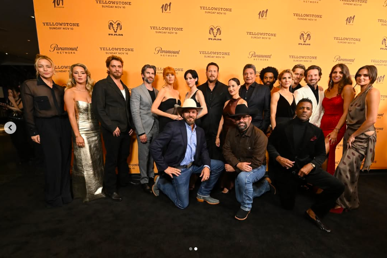 The cast and crew of "Yellowstone" at the Season 5 Part 2 premiere of the show, posted on November 11, 2024 | Source: Instagram/yellowstone