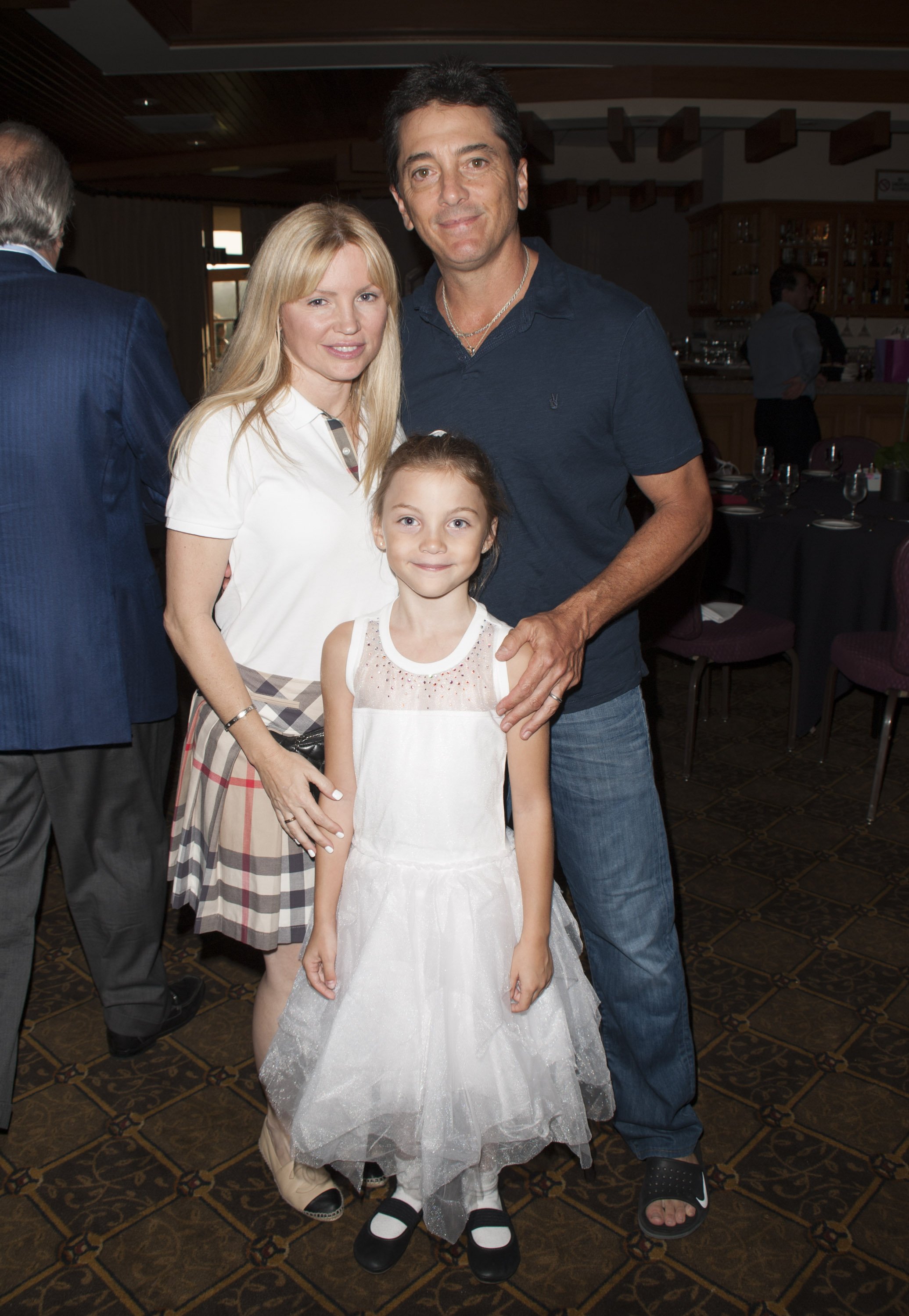 Scott Baio with Renee Sloan and daughter Bailey Baio during the Scott Baio 1st annual charity golf tournament at Woodland Hills Country Club on September 21, 2015 in Woodland Hills, California. / Source: Getty Images