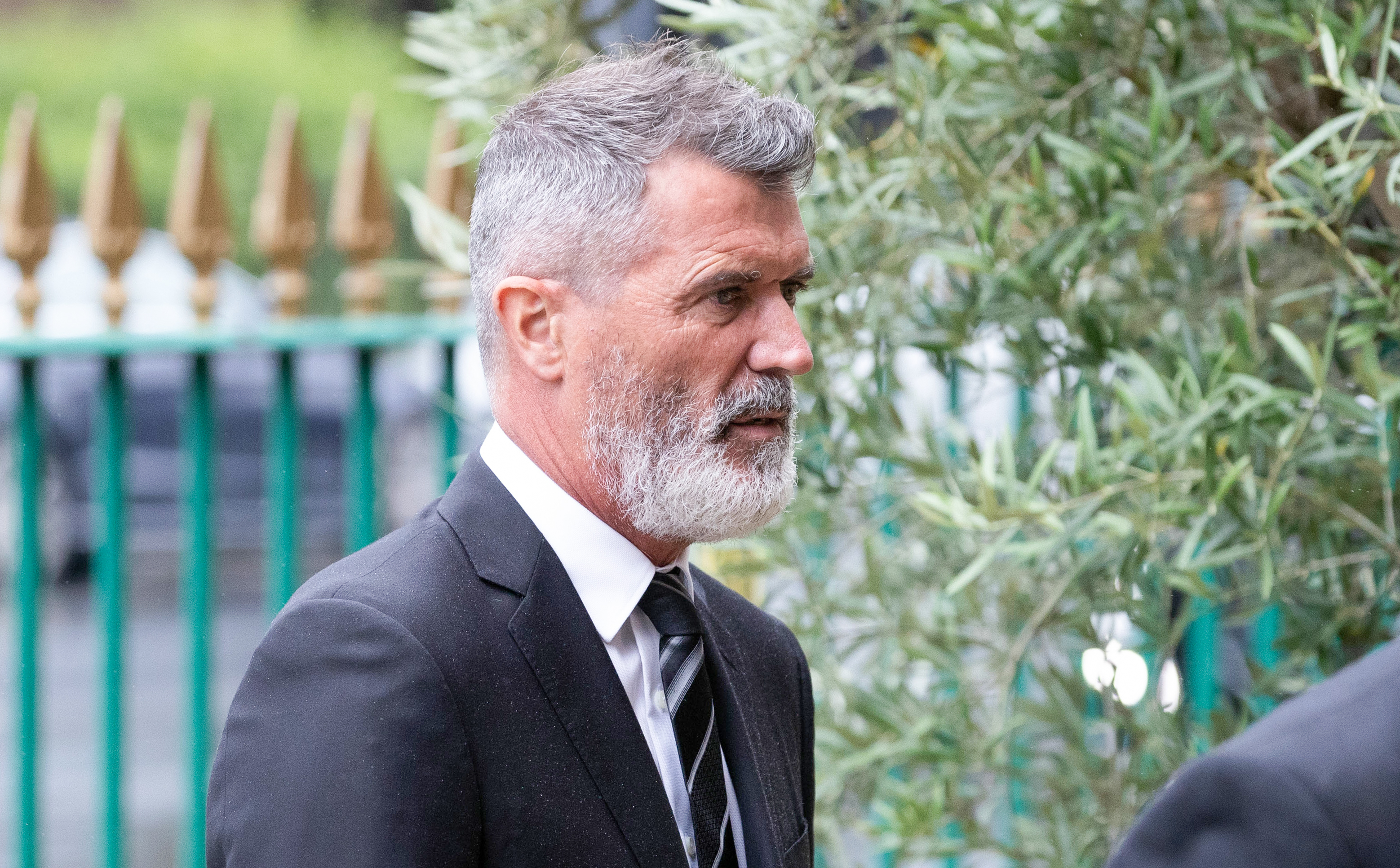 Roy Keane ahead of the funeral of former Celtic legend and Lisbon Lion John Clark at St Mary's Church on 4 July 2025 in Glasgow, Scotland. | Source: Getty Images