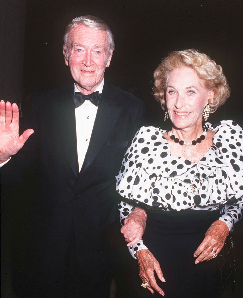 Actor James Stewart with his wife Gloria, circa 1992. | Photo: Getty Images