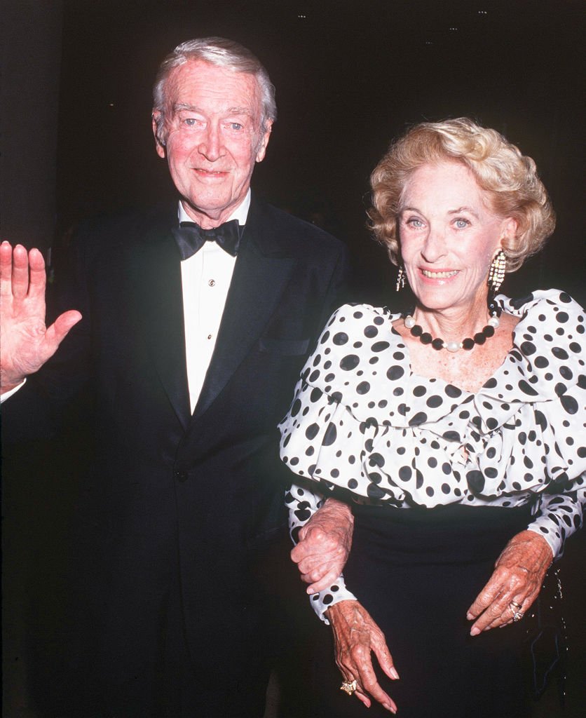 Actor James Stewart with his wife Gloria McLean, circa 1992. | Photo: Getty Images