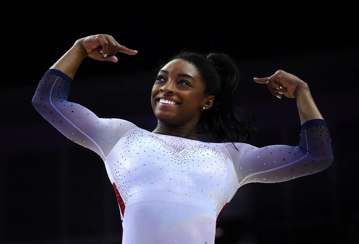 Simone Biles at the Superstars of Gymnastics at The O2 Arena on March 23, 2019 in London, England | Photo: Getty Images