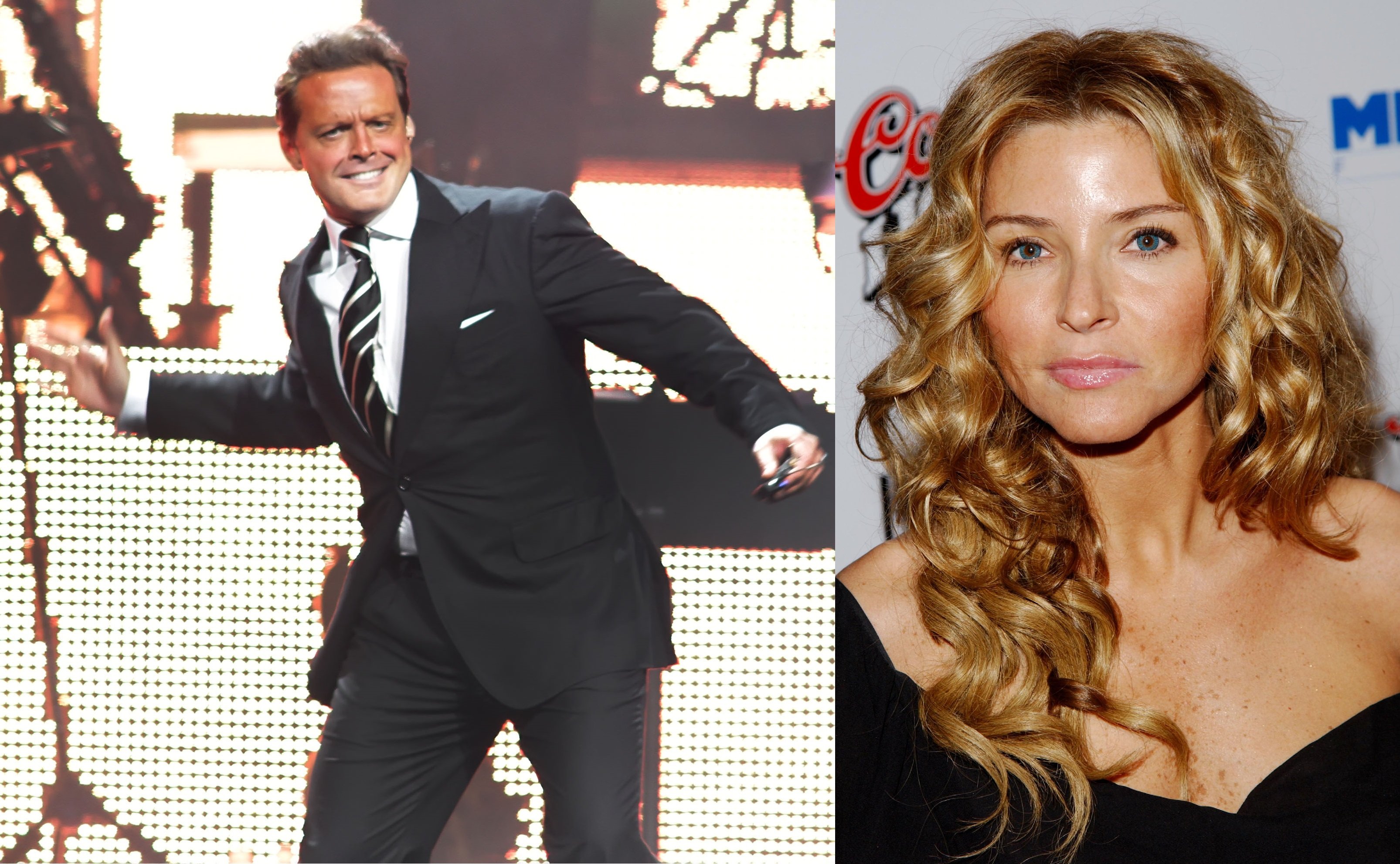 Luis Miguel en concierto en el Americal Airlines Arena de Miami, Florida en mayo de 2011 (izq) e Issabela Camil en el estreno de "Frida" en el teatro Leo S. Bing de Los Ángeles, California en octubre de 2002 (der) || Fuente: Getty Images Luis Miguel en concierto en el Americal Airlines Arena de Miami, Florida en mayo de 2011 (izq) e Issabela Camil en el estreno de "Frida" en el teatro Leo S. Bing de Los Ángeles, California en octubre de 2002 (der) || Fuente: Getty Images