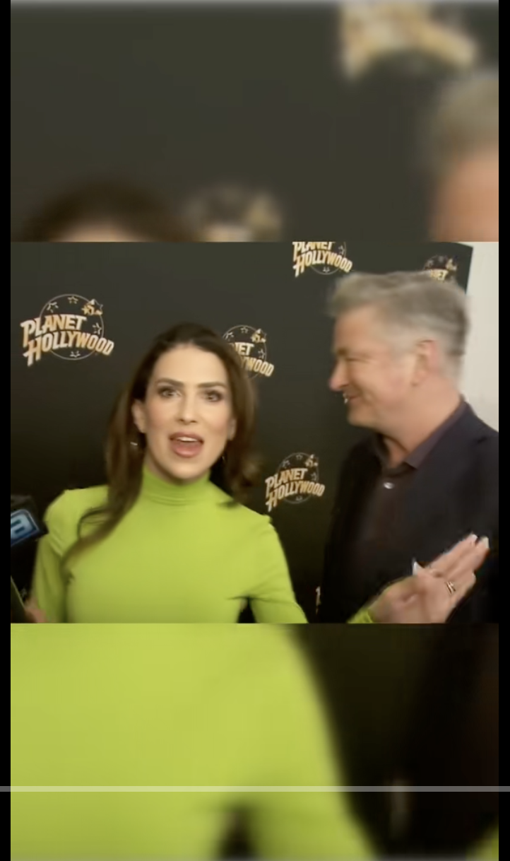 Hilaria and Alec Baldwin are seen in a video clip, dated March 11, 2025 | Source: TikTok/extra_tv