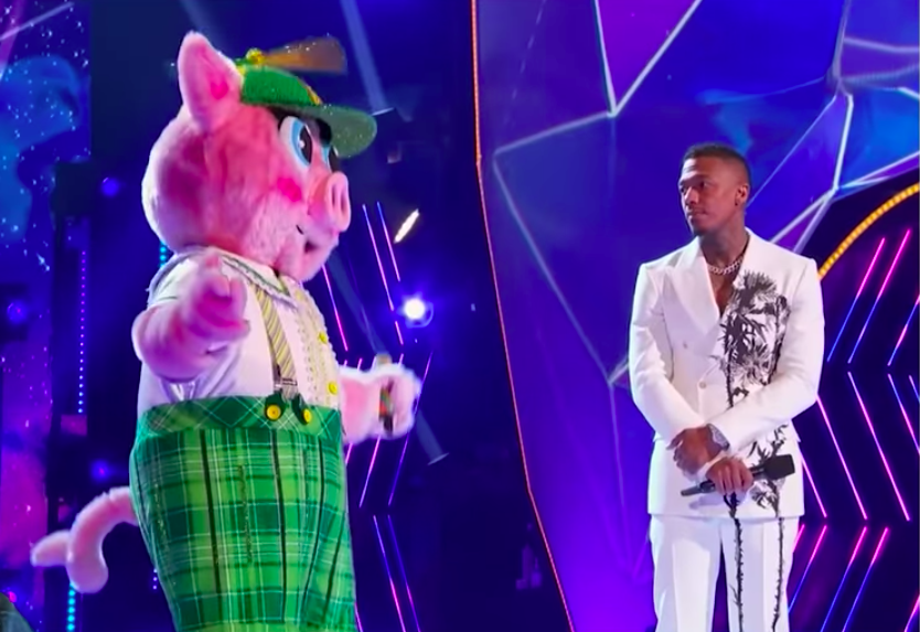 Screenshot of the Piglet and Nick Canon on the "Masked Singer." | YouTube: The Ringer