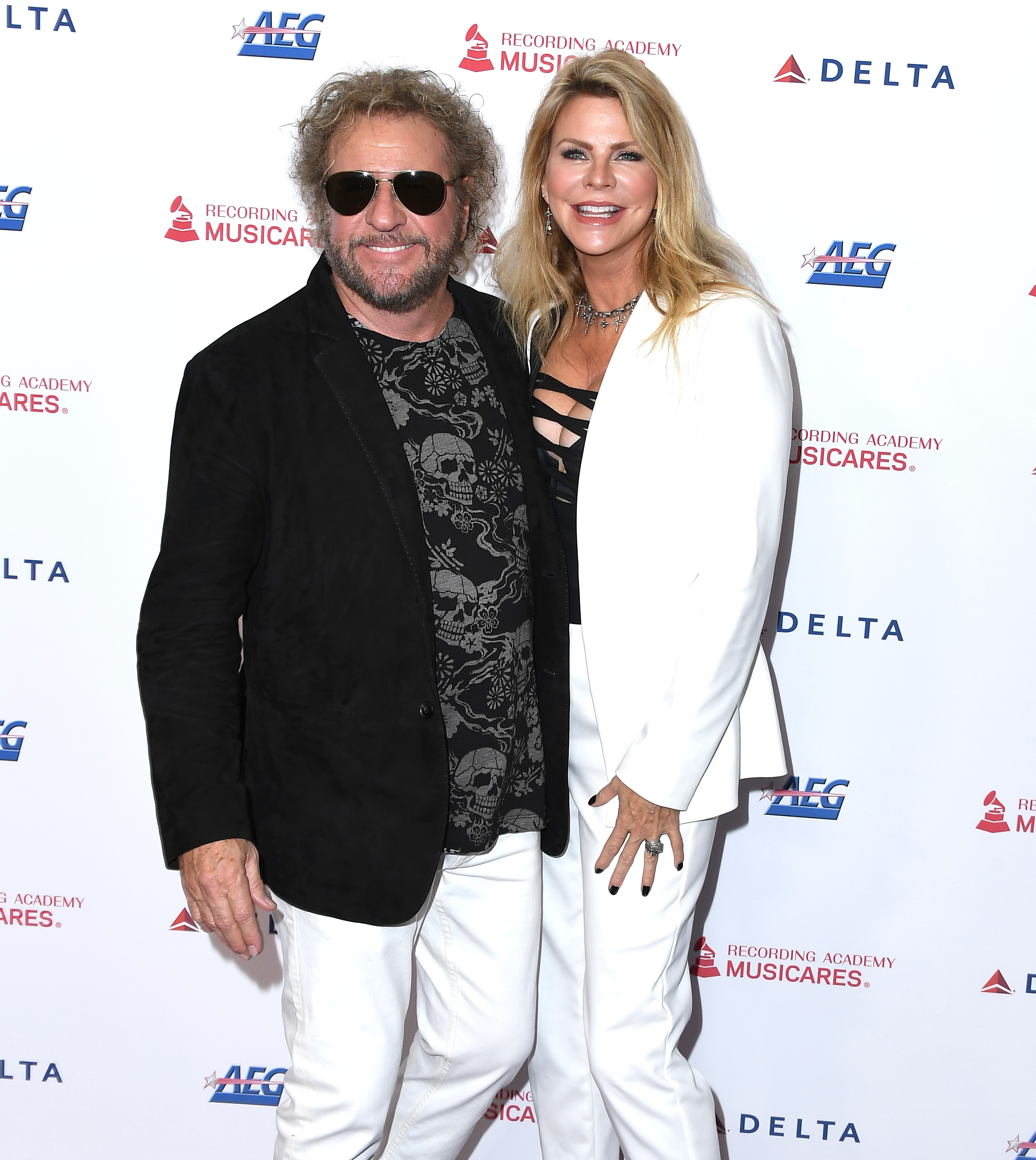 Sammy Hagar and Kari Karte Hagar arrive at the 2020 MusiCares Person Of The Year Honoring Aerosmith at West Hall At Los Angeles Convention Center on January 24, 2020, in Los Angeles, California. | Source: Getty Images