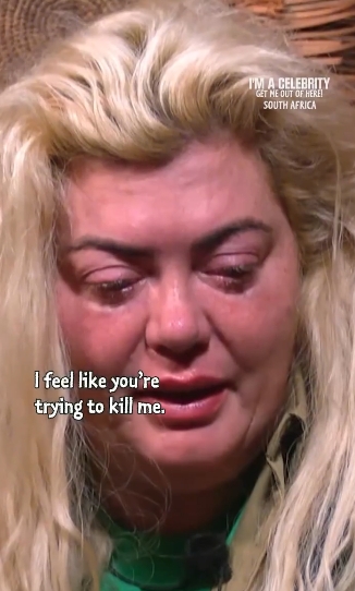 Gemma Collins breaks down in tears during an emotional confessional, overwhelmed by the intensity of the trial as she admits, "I feel like you're trying to kill me." | Source: Instagram/imacelebrity