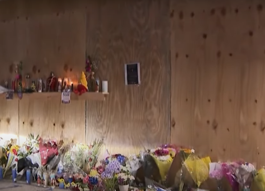 Mourners pay their respects at the tragic site | Source: YouTube / CBS New York