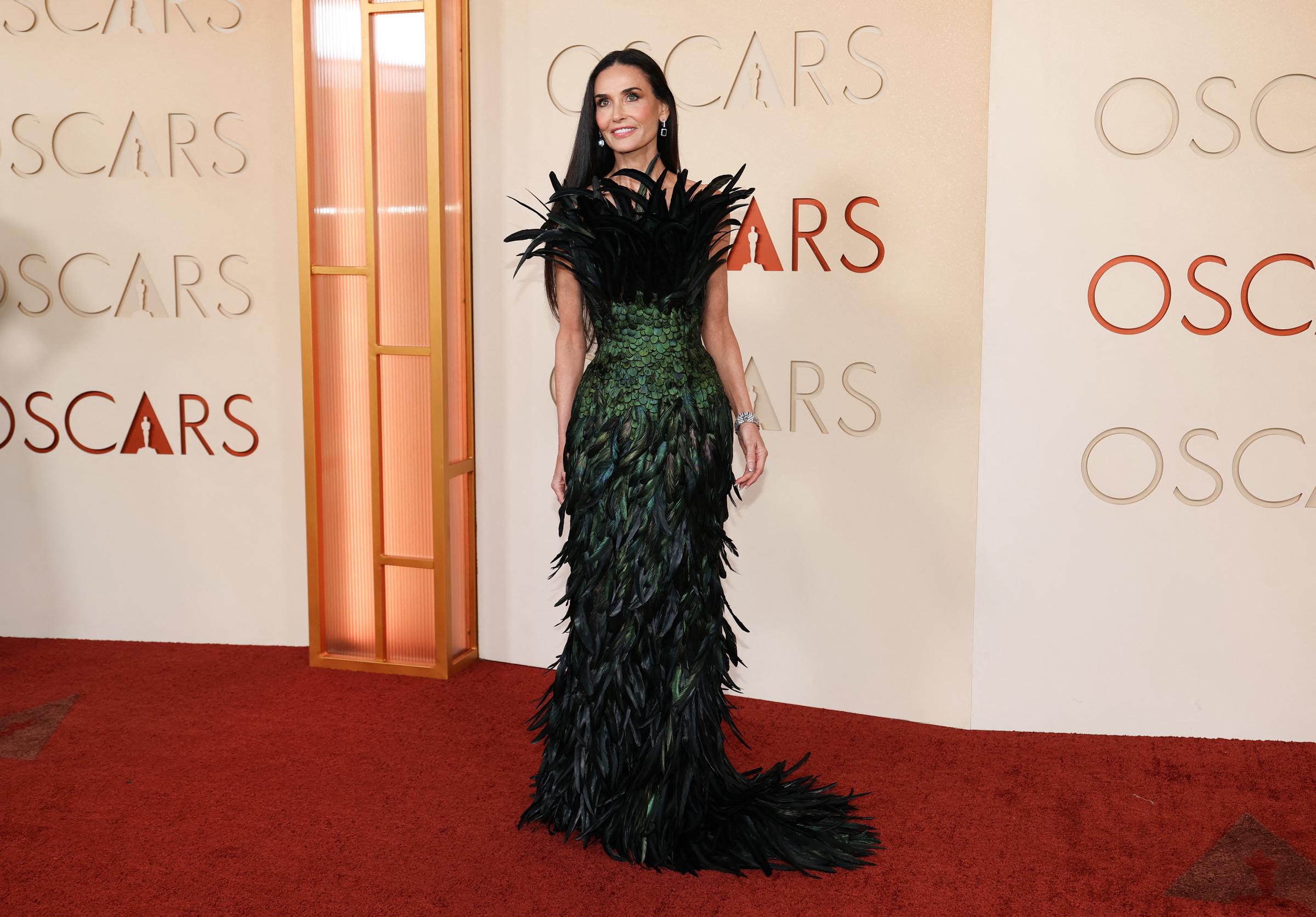 Demi Moore attends the 98th Annual Academy Awards at the Dolby Theatre in Hollywood, California on March 15, 2026 | Source: Getty Images