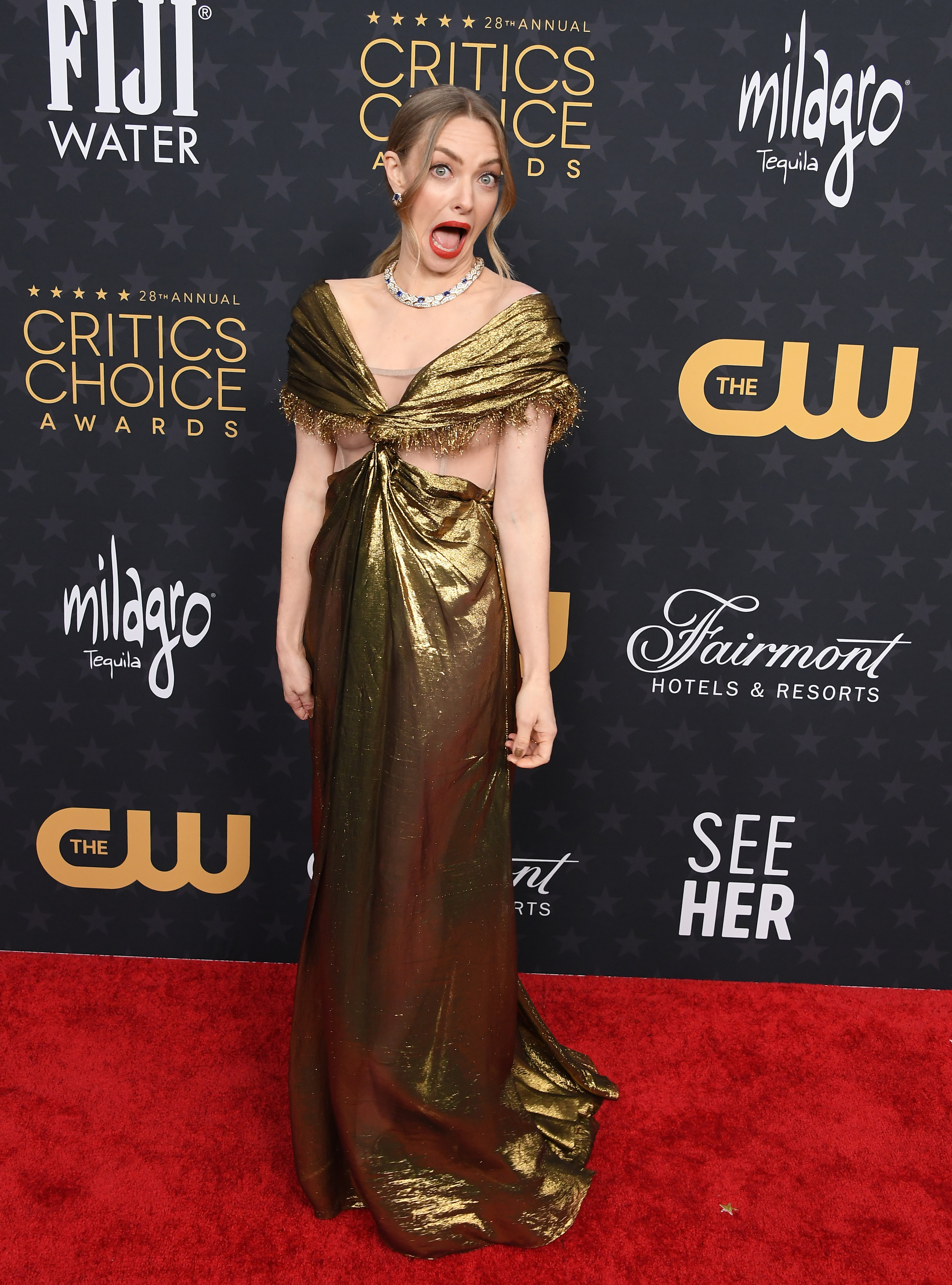 Amanda Seyfried at the 28th Annual Critics Choice Awards at Fairmont Century Plaza on January 15, 2023, in Los Angeles, California. | Source: Getty Images