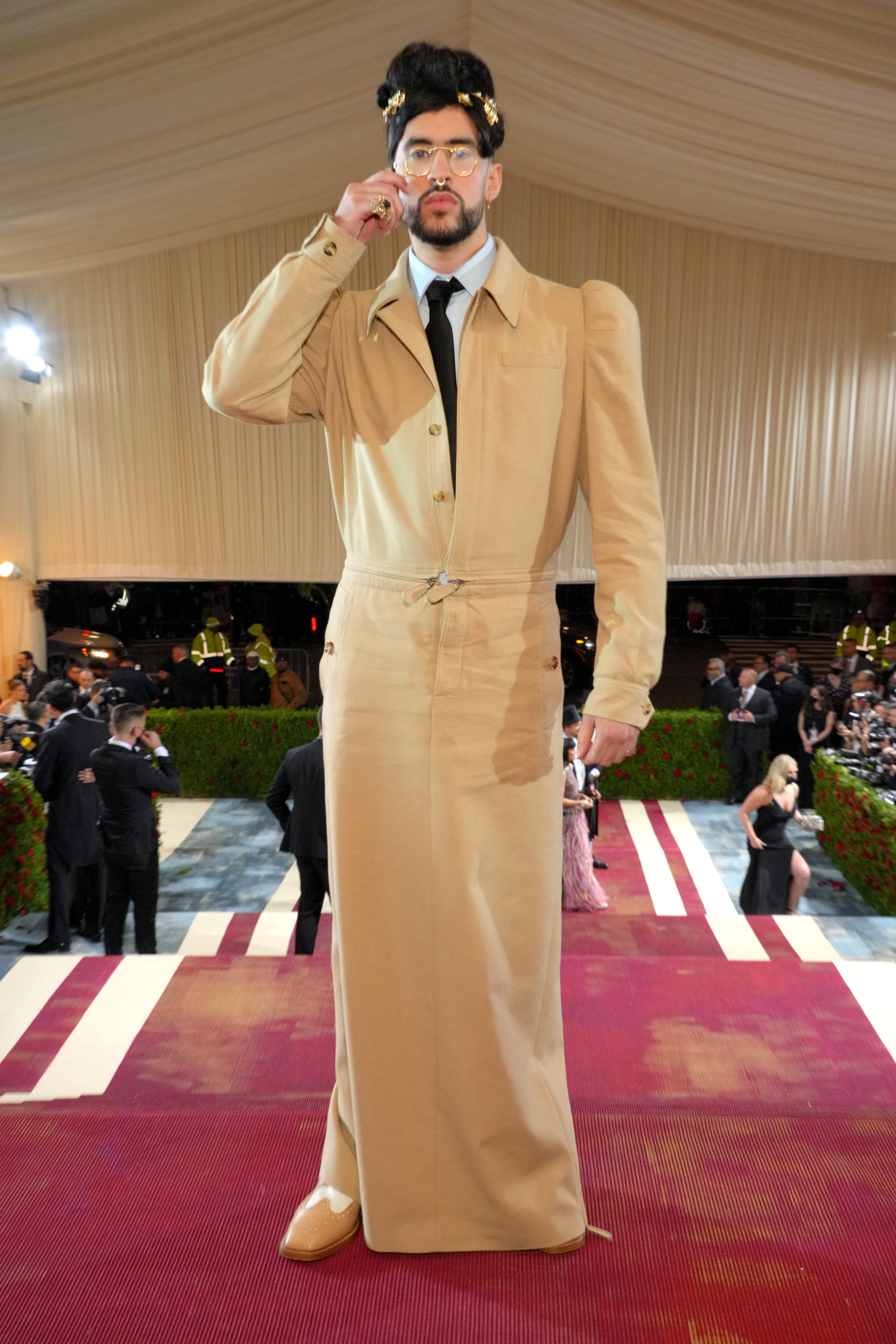 Bad Bunny arrives at The 2022 Met Gala Celebrating "In America: An Anthology of Fashion" at The Metropolitan Museum of Art in New York City on May 2. | Source: Getty Images