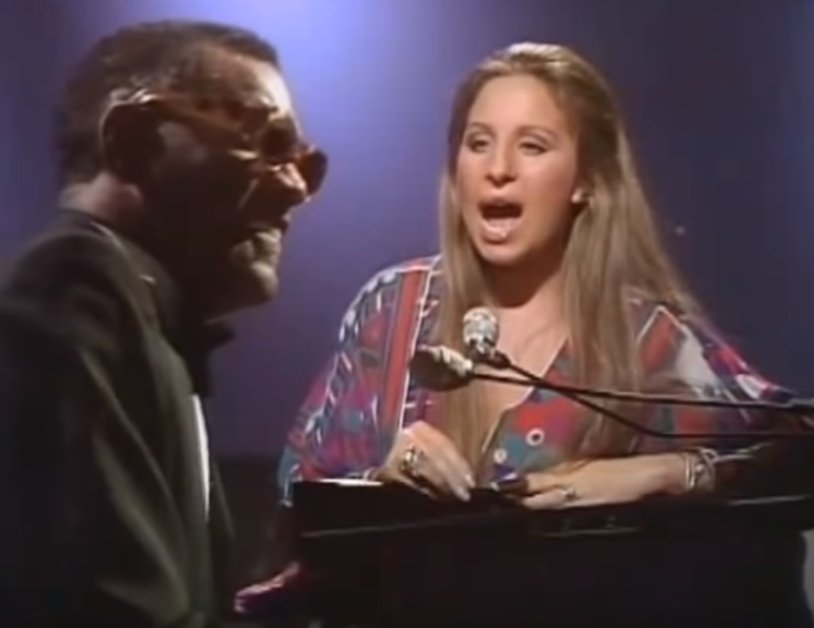 Barbra Streisand and Ray Charles singing "Crying Time" | Photo: YouTube/jrsabugo