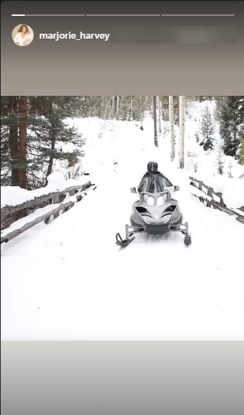 A picture of Marjorie Harvey having fun on a snowmobile. | Photo: Instagram/marjorie_harvey
