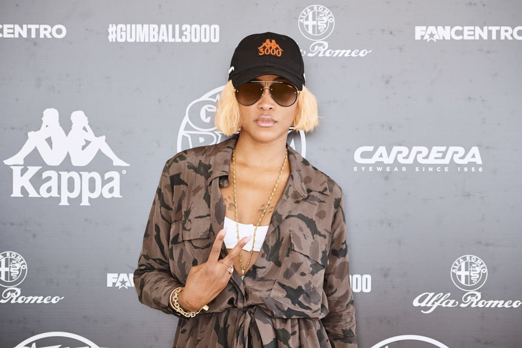 Rapper EVE in Carrera sunglasses at the registration day of Gumball 3000 MykonosvIbiza on June 7, 2019. | Photo: Getty Images