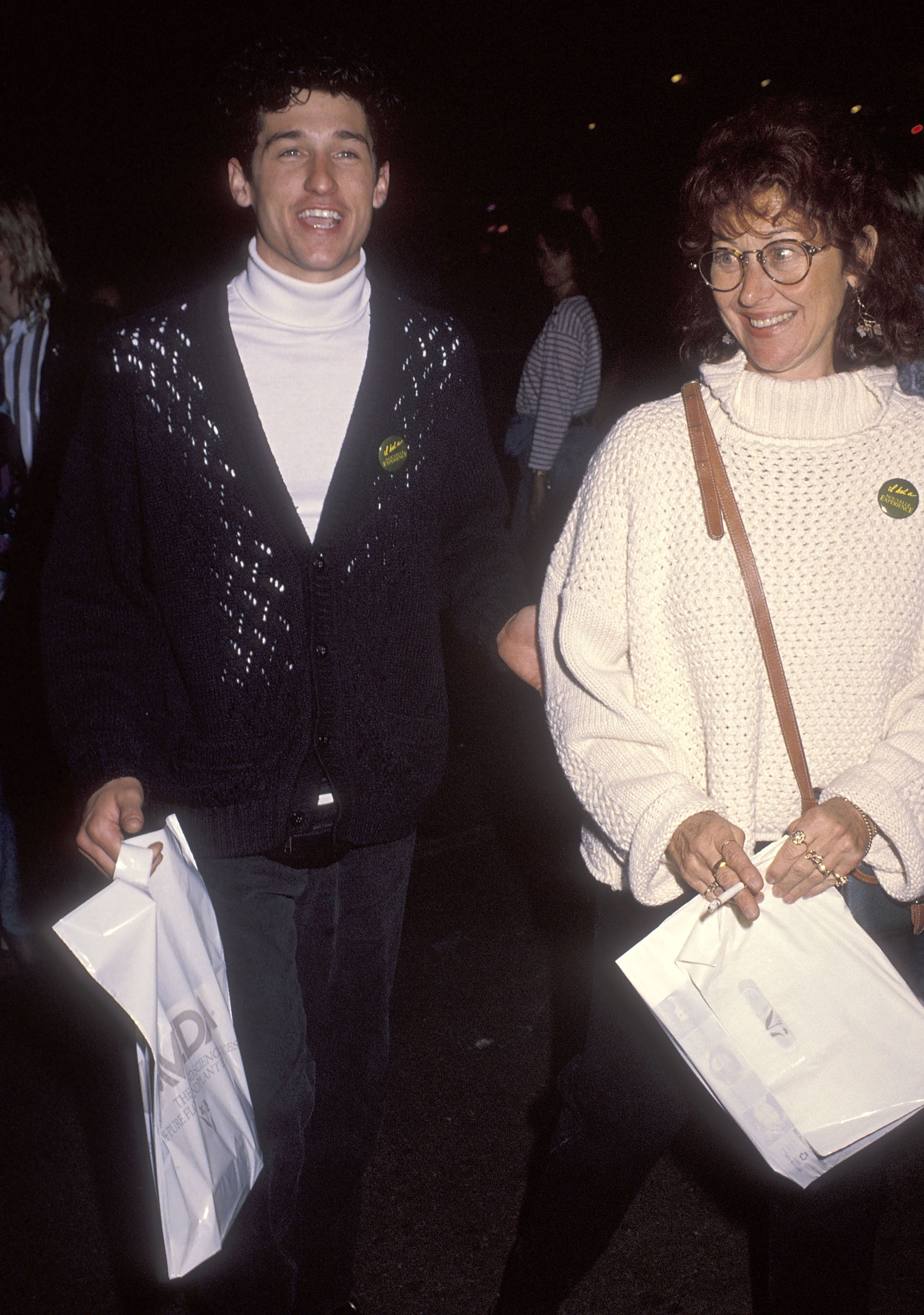 Patrick Dempsey and ex-wife Rocky Parker on October 11, 1990, in Santa Monica, California. | Source: Getty Images