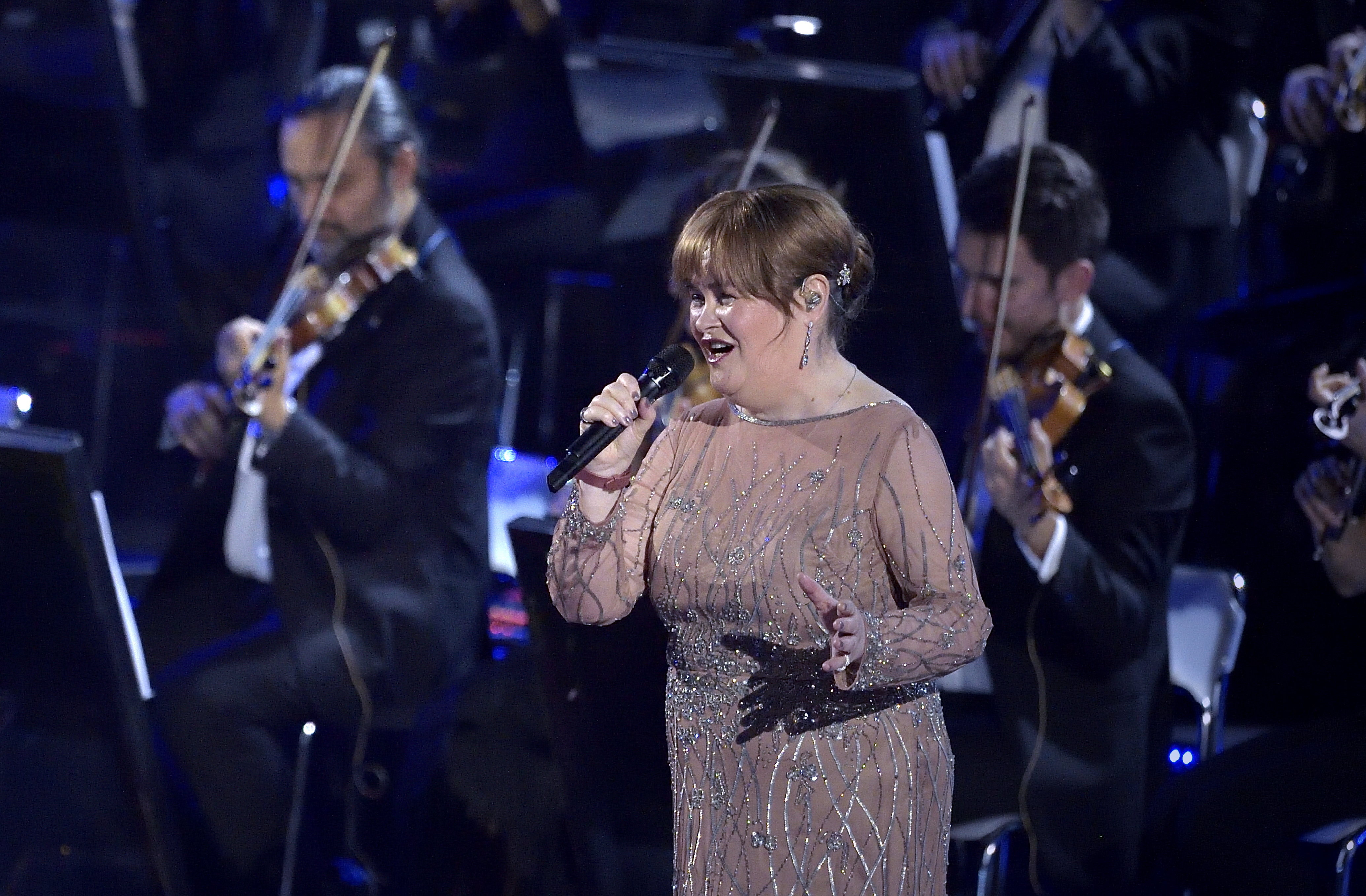 Susan Boyle performs during the Vatican annual Christmas concert on December 14, 2019 | Source: Getty Images