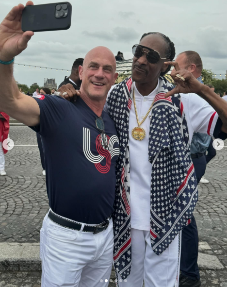 Christopher Meloni and Snoop Dogg pose together at the 2024 Paris Olympics, dated July 27, 2024 | Source: Instagram/chris_meloni