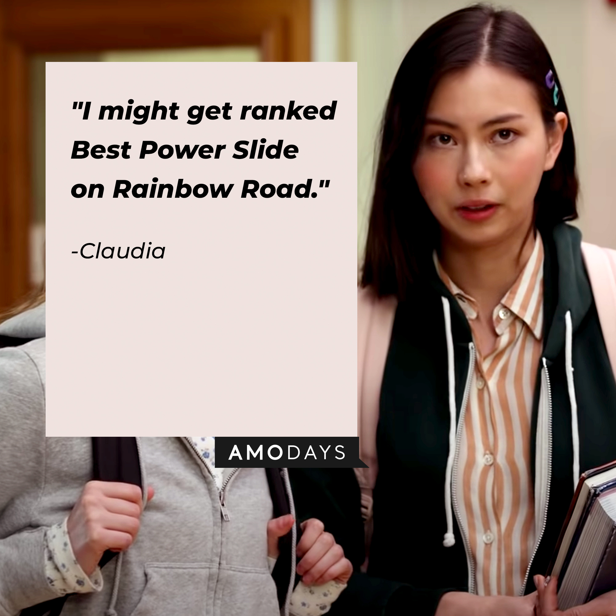 Claudia’s quote: "I might get ranked Best Power Slide on Rainbow Road." | Image: Youtube.com/Netflix