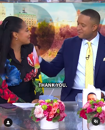 Sheinelle Jones and Craig Melvin sharing a sweet moment, posted on November 14, 2024. | Source: Instagram/todayshow