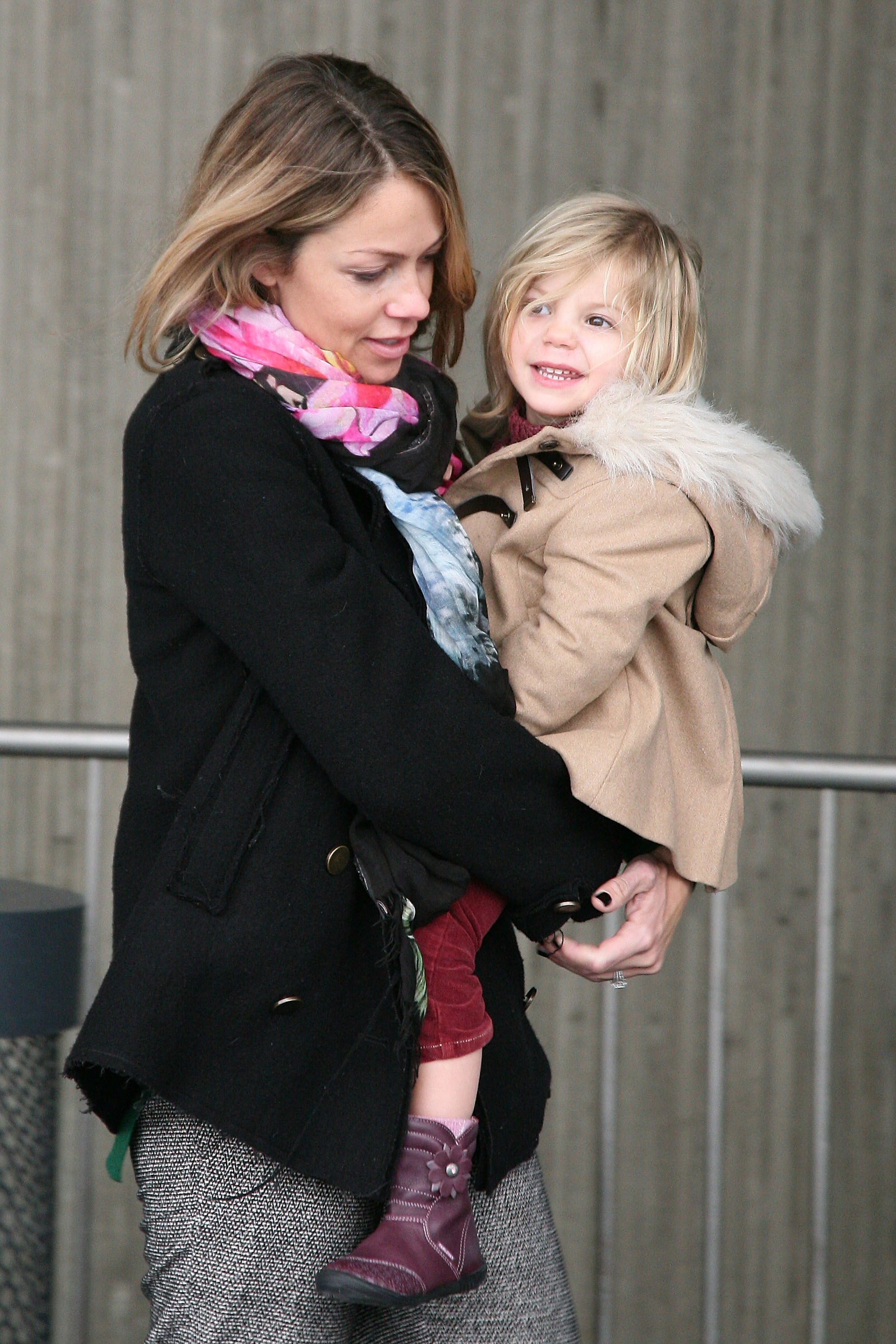 Christine Baumgartner and Grace Avery Costner in Paris, France on January 15, 2013 | Source: Getty Images