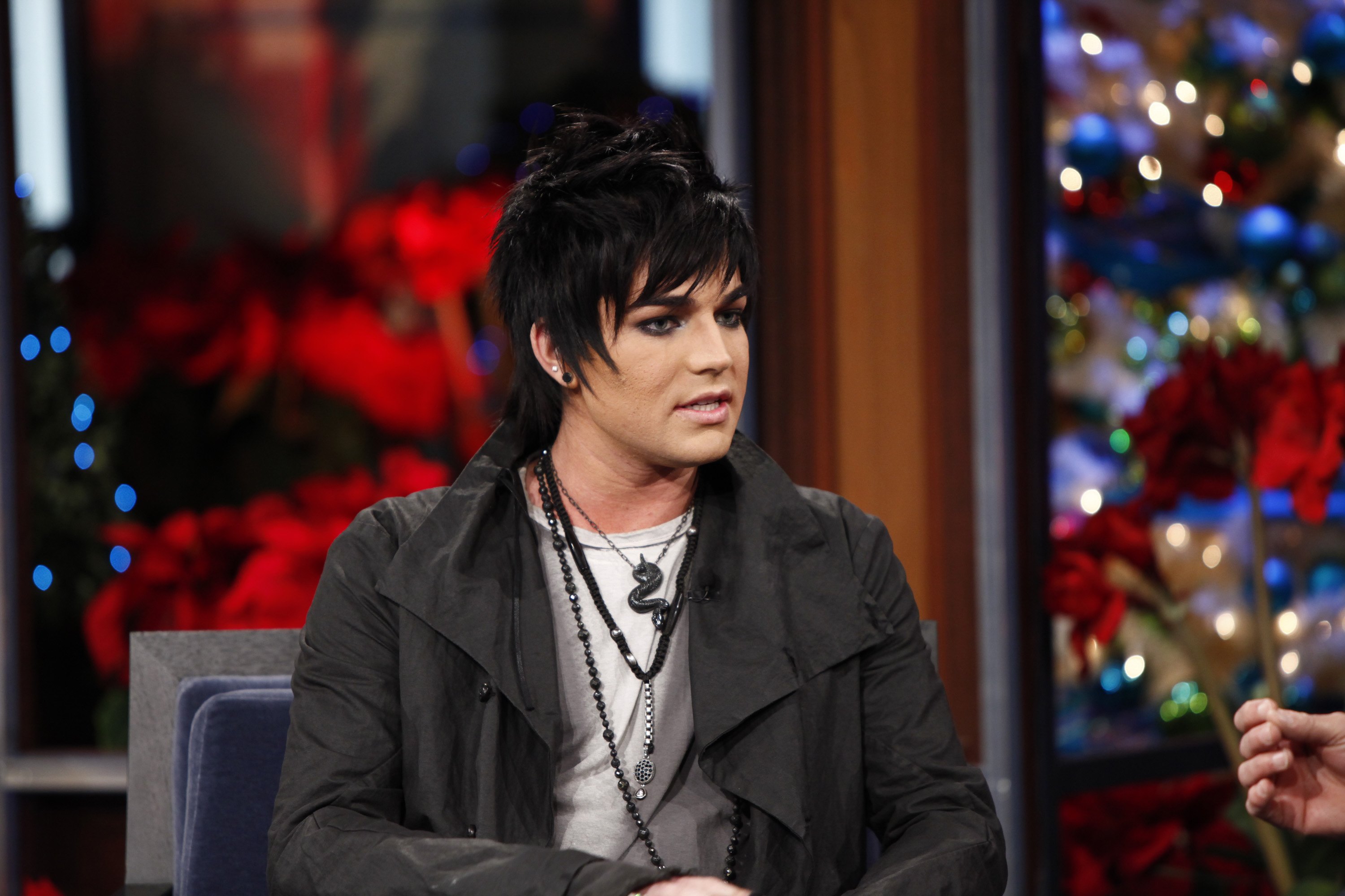 Adam Lambert on an episode of "The Jay Leno Show" on December 21, 2009. | Source: Getty Images