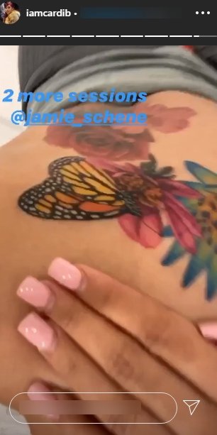 Cardi B's new tattoo | Photo: Instagram/@iamcardib