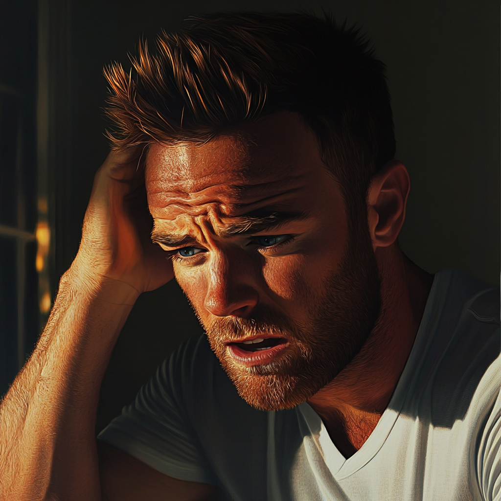 A distressed man | Source: Midjourney