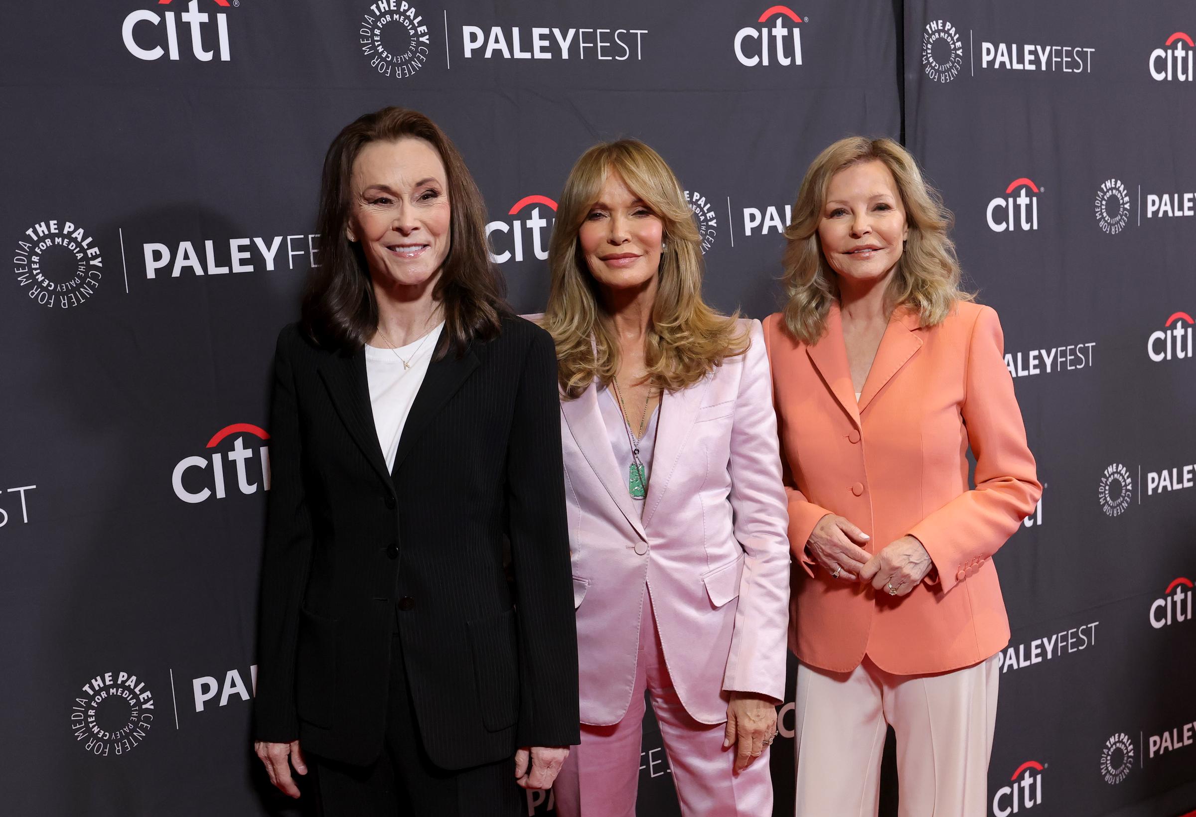 Kate Jackson, Jaclyn Smith and Cheryl Ladd at "Charlie's Angels" 50th Anniversary Celebration held at Dolby Theatre on April 6, 2026 in Los Angeles, California | Source: Getty Images