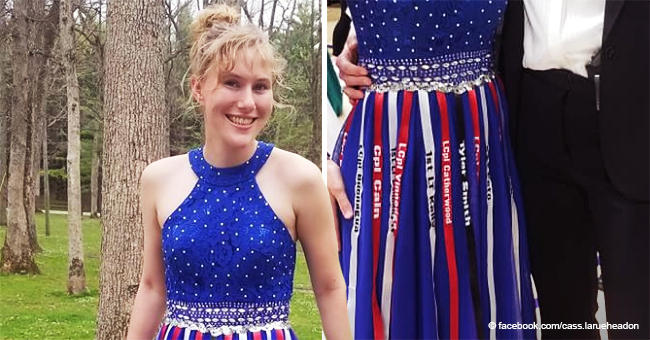 Student Turned Her Prom Dress into a Handmade Tribute to Fallen Marines