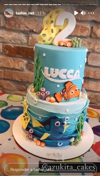 Torta temática del cumpleaños de Lucca Miranda Araos. | Foto: Captura de Instagram/tashie_net