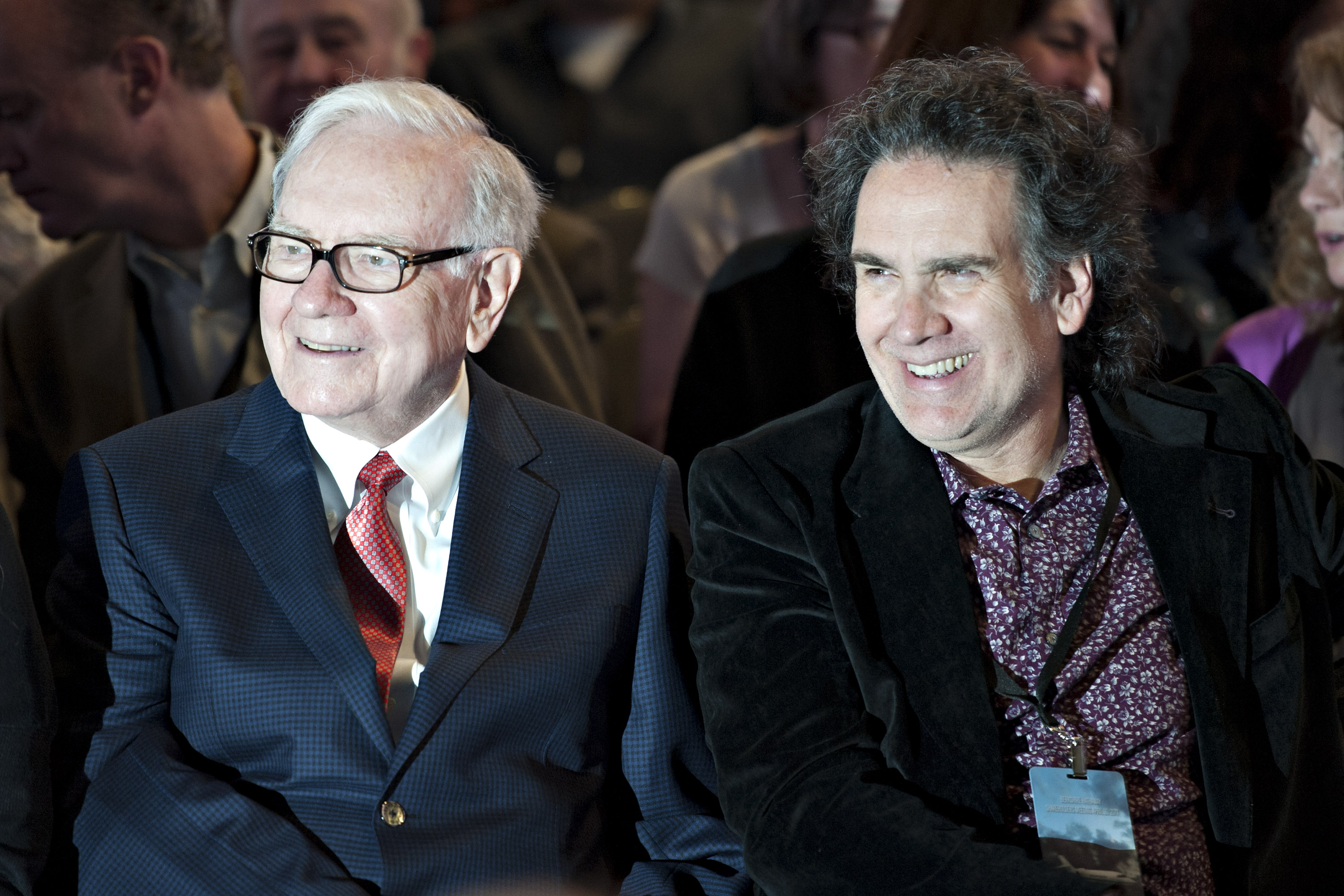 Warren and Peter Buffett, prior to the start of the Berkshire Hathaway shareholders meeting in Omaha, Nebraska, on April 30, 2011. | Source: Getty Images