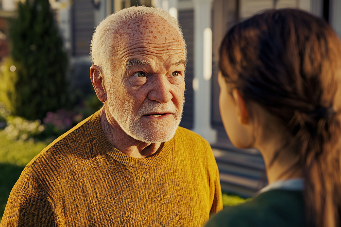 A man talking to his daughter | Source: Midjourney