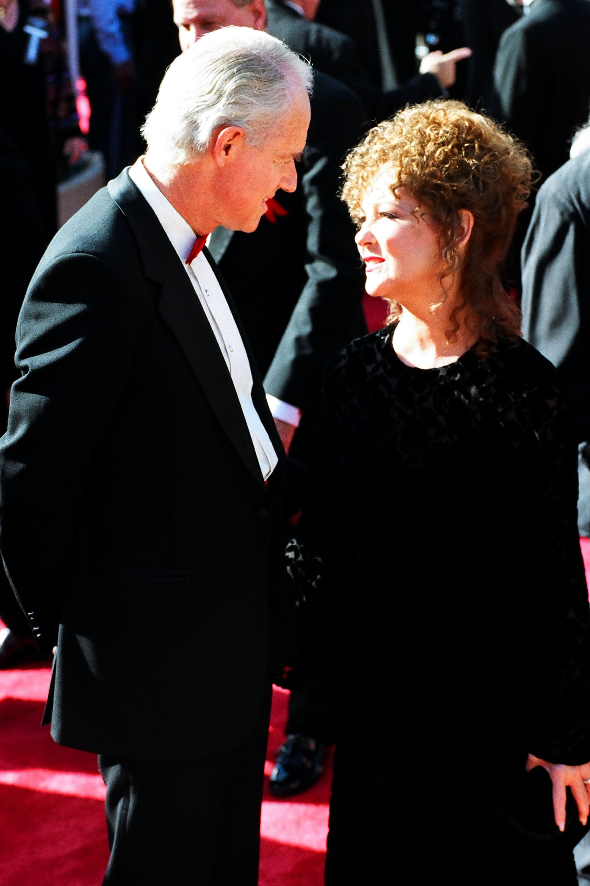 Mike Farrell and wife Shelly Fabares during 1993 Emmy Awards Arrivals in Los Angeles, California | Source: Getty Images 
