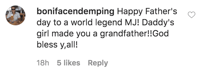 A fan commented on a photo of Michal Jordan and his daughter Jasmine Jordan | Source: Instagram.com/mickijae