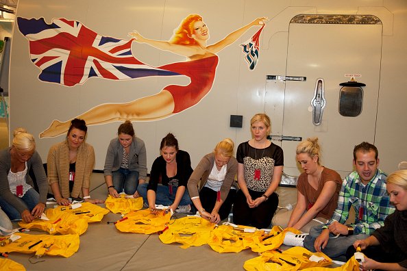 Virgin Atlantic air hostess training at The Base facility in Crawley | Photo: Getty Images