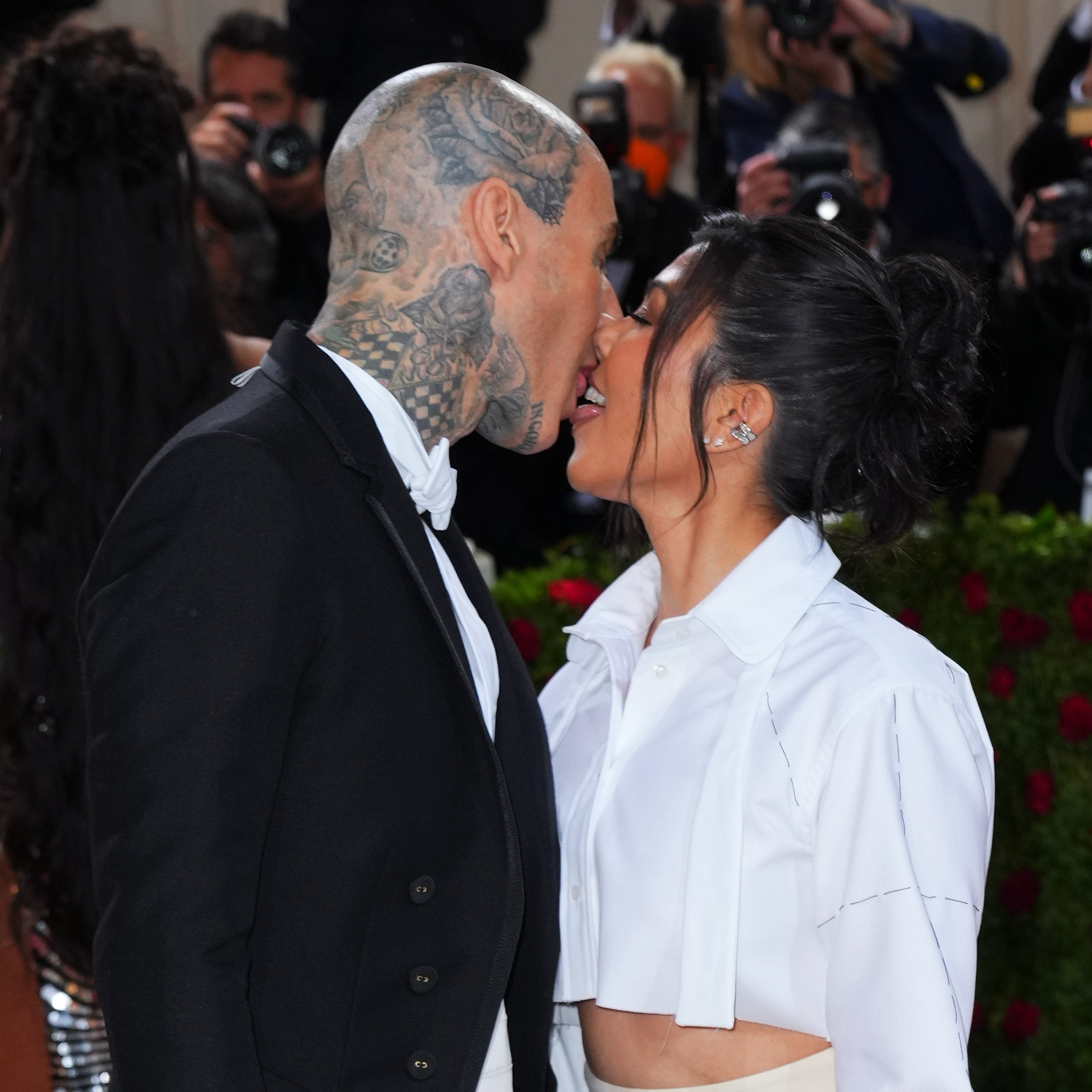 Travis Barker and Kourtney Kardashian at The 2022 Met Gala Celebrating "In America: An Anthology of Fashion" at The Metropolitan Museum of Art on May 2, 2022 in New York City. | Source: Getty Images
