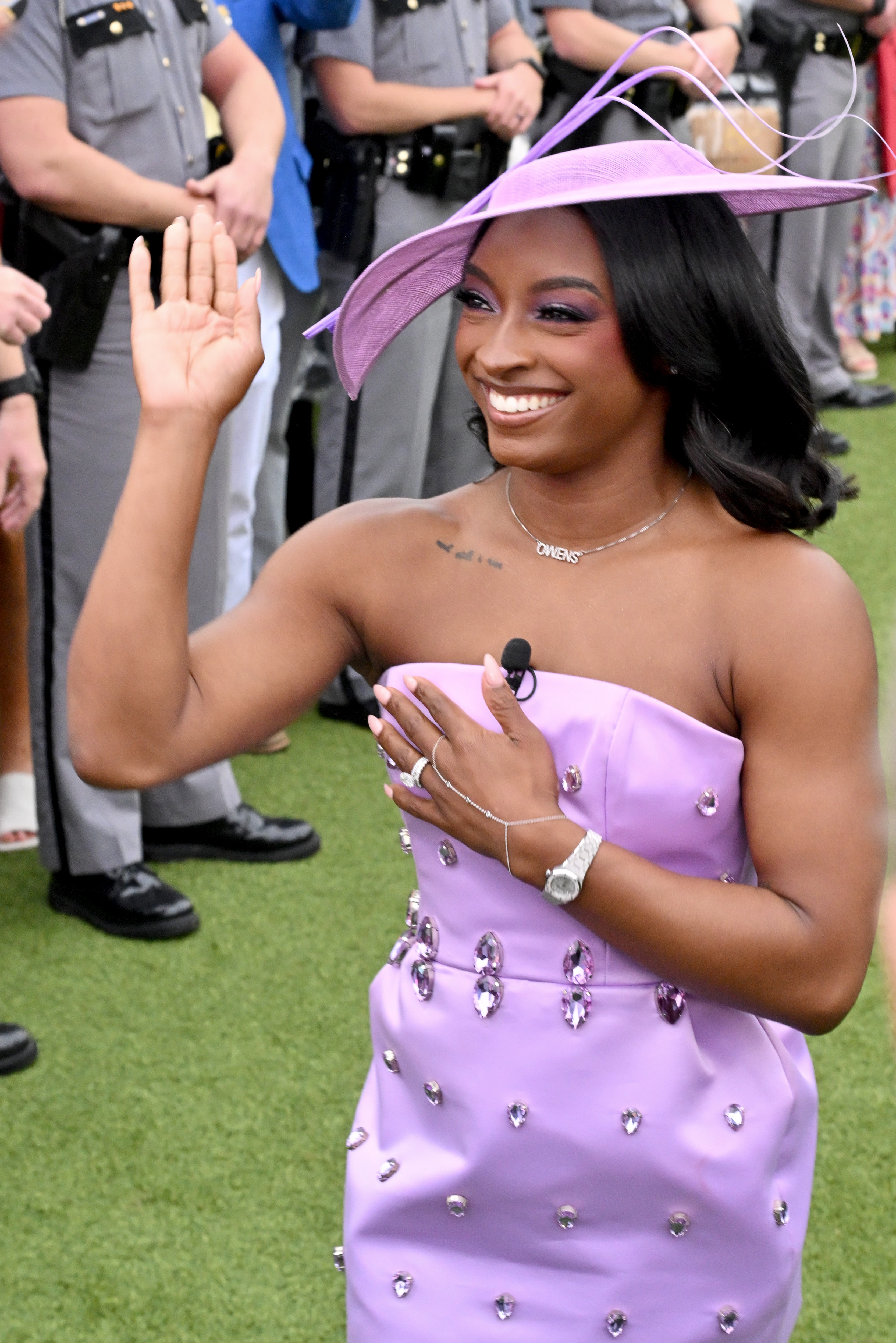 Simone Biles attends Kentucky Derby 151 at Churchill Downs on May 03, 2025 in Louisville, Kentucky. | Source: Getty Images