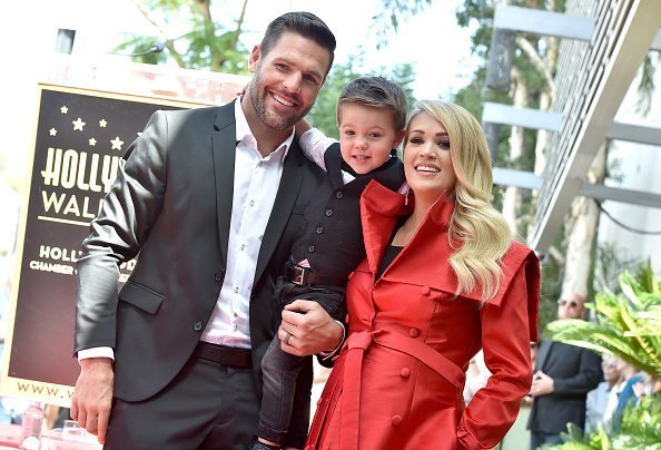 Carrie Underwood, Mike Fisher and Isaiah Michael Fisher in Hollywood, California.| Photo: Getty Images