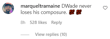 A fan's comment on Dwyane Wade's post on Instagram | Photo: Instagram/dwyanewade