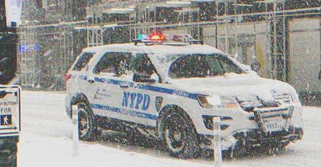 A police car covered in snow | Source: Shutterstock